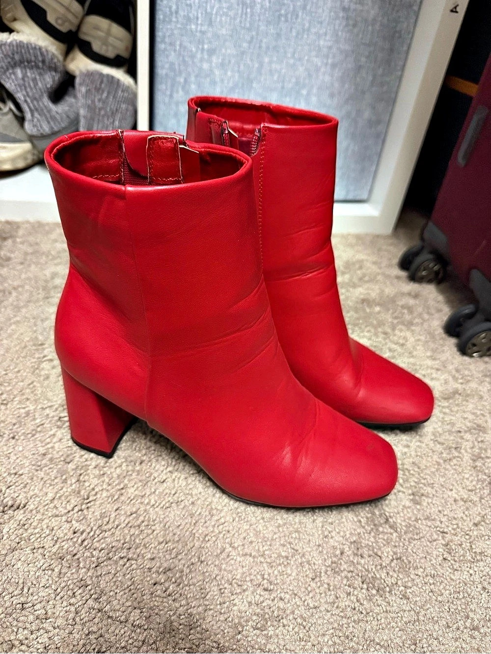 Red Heeled Ankle Boots